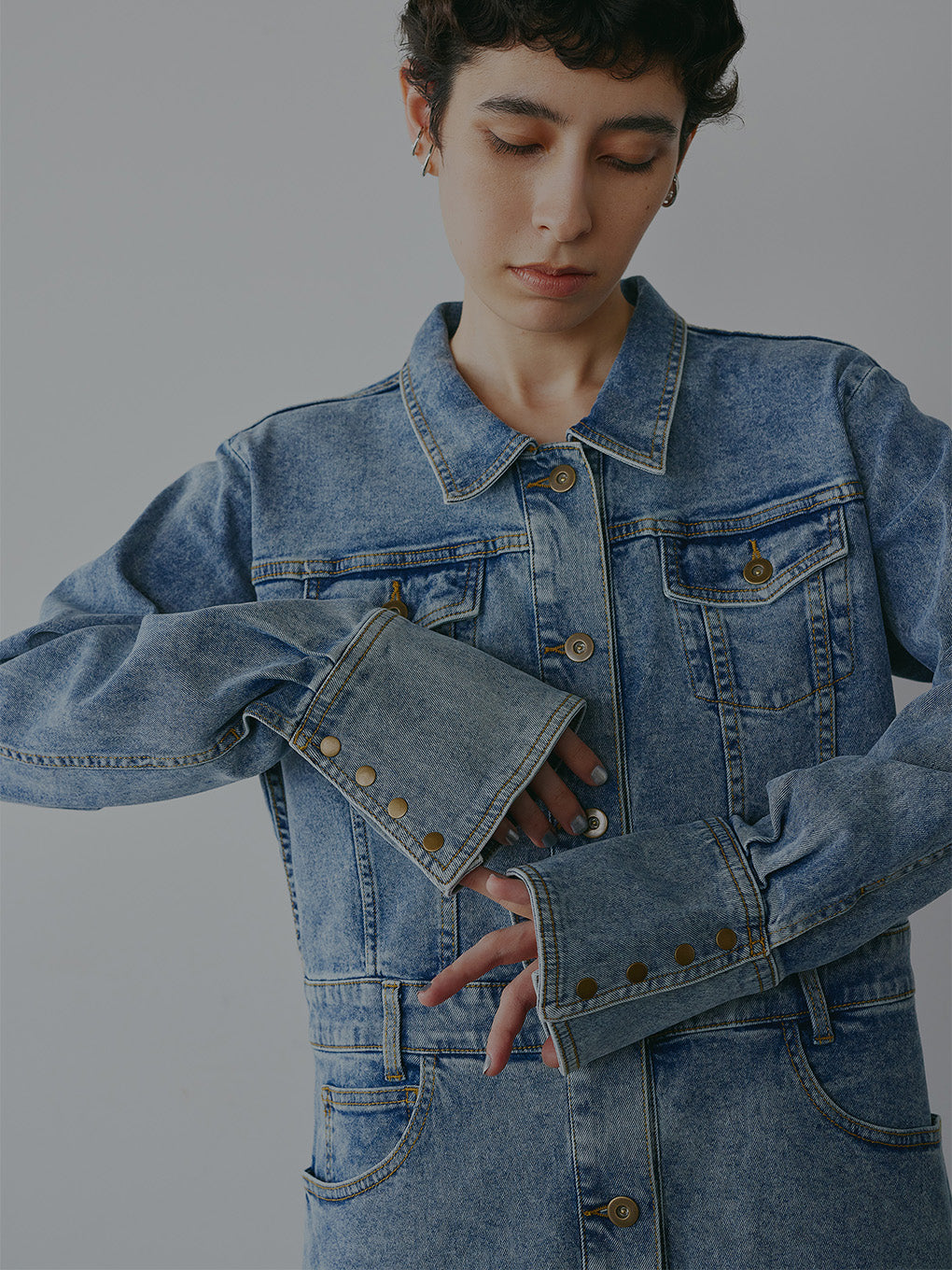 I LINE DENIM SHIRT DRESS