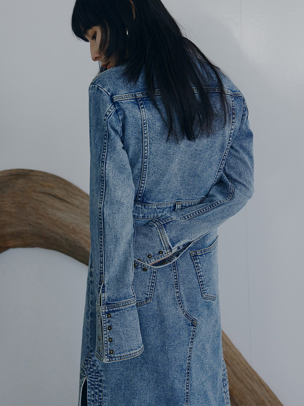 I LINE DENIM SHIRT DRESS