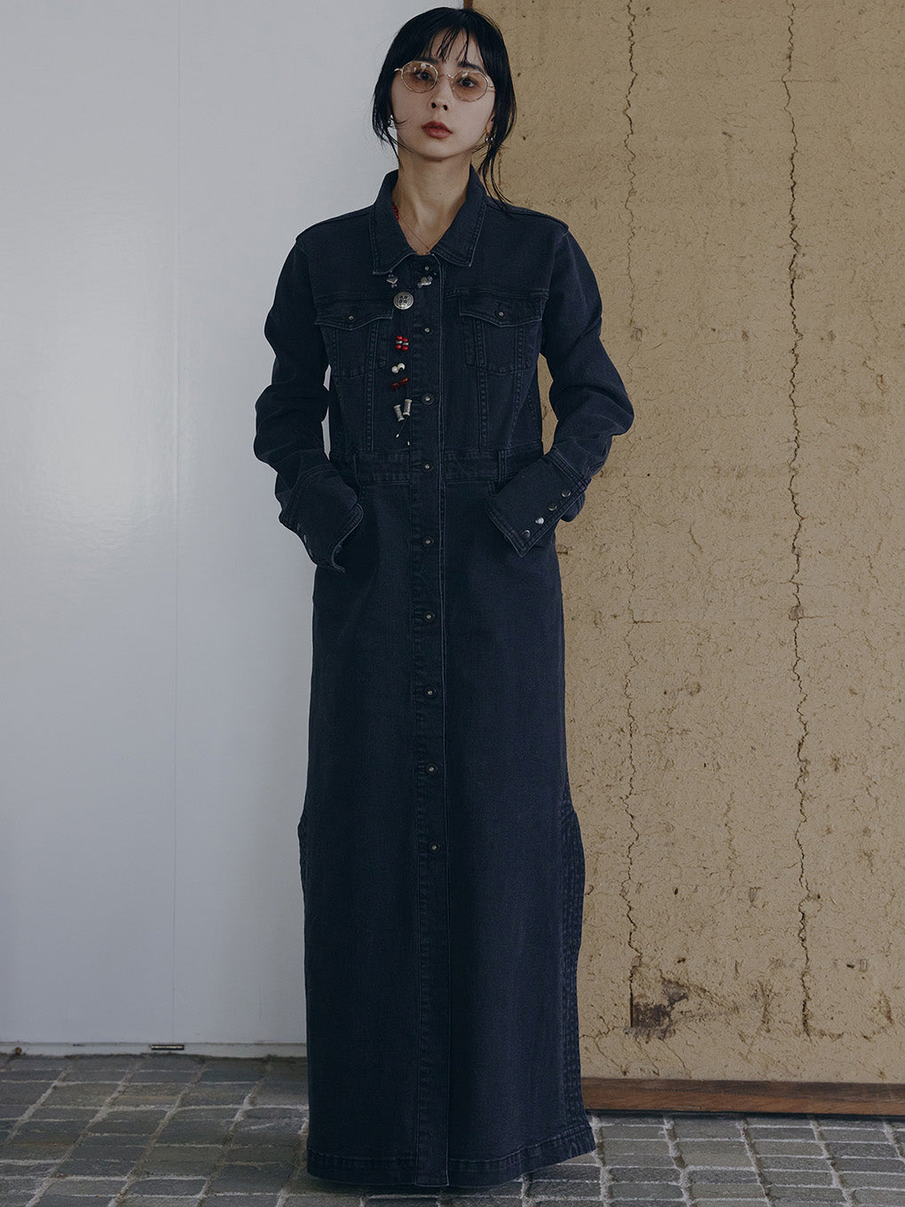 I LINE DENIM SHIRT DRESS