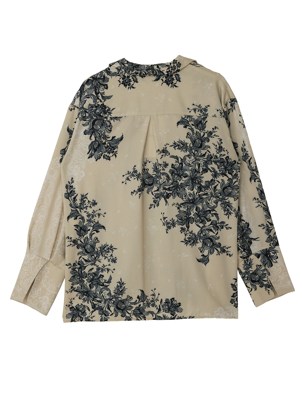 FLORAL LACE SCARF PRINT SHIRT