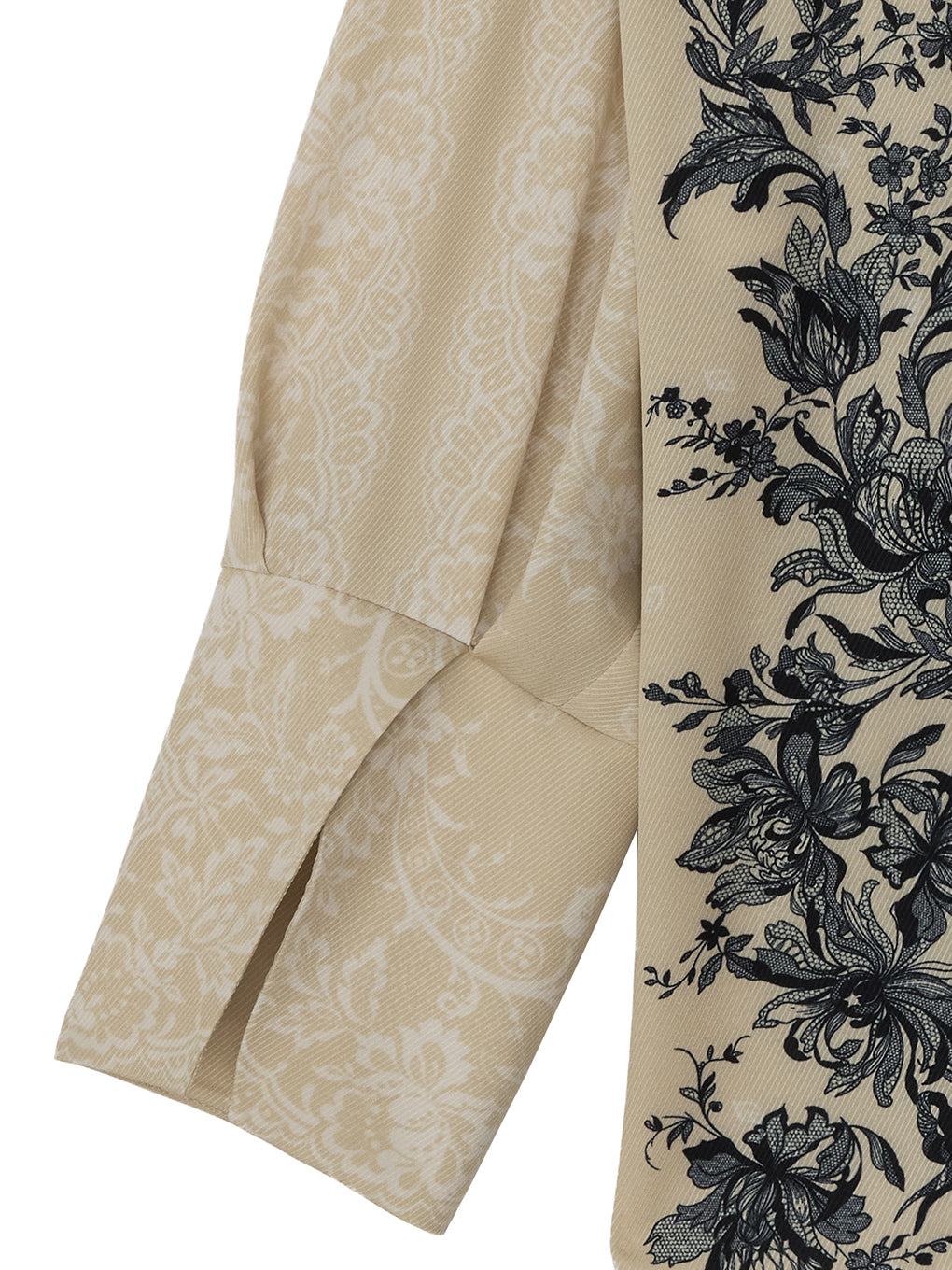 FLORAL LACE SCARF PRINT SHIRT