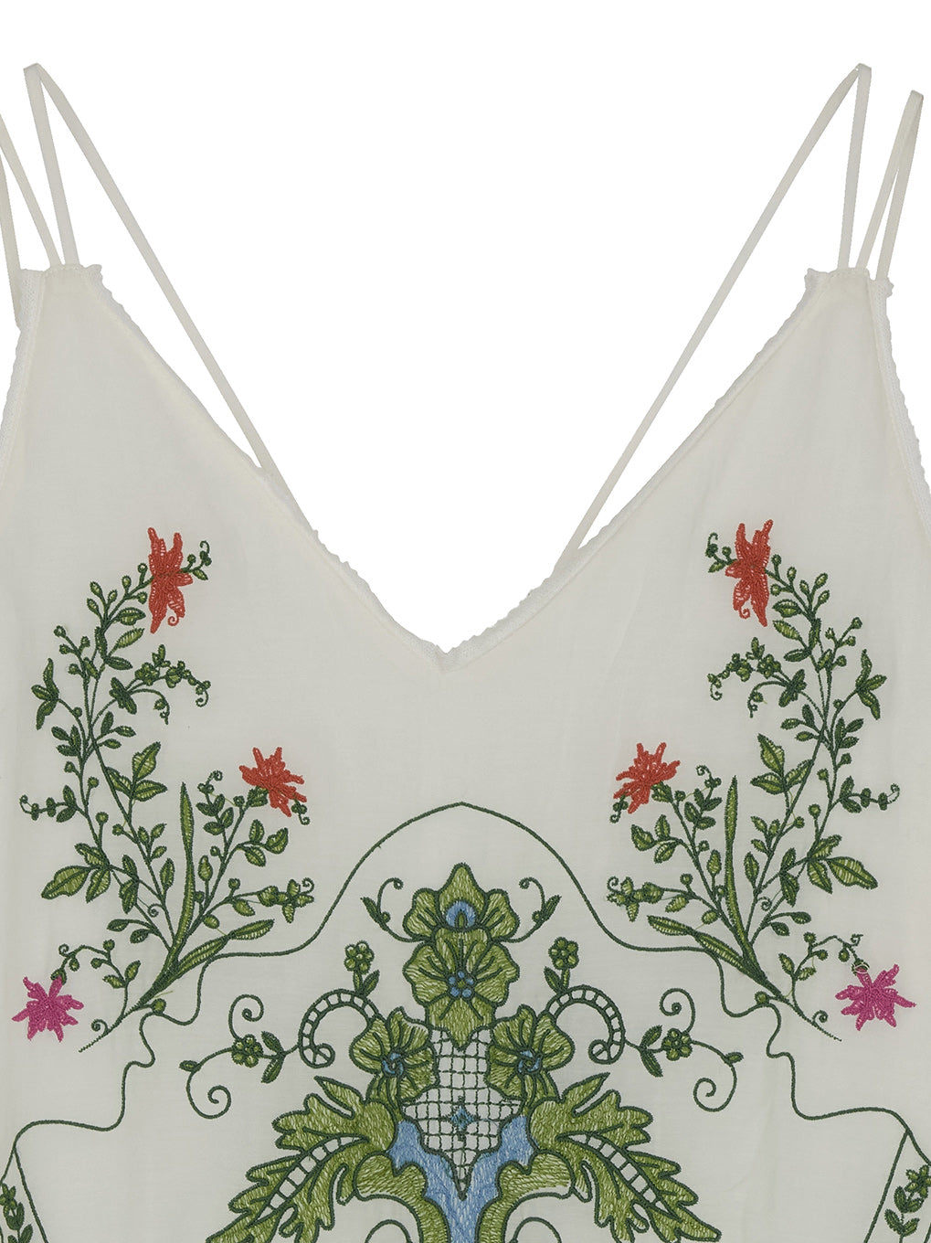 VINTAGE TABLECLOTH EMBROIDERY CAMI DRESS
