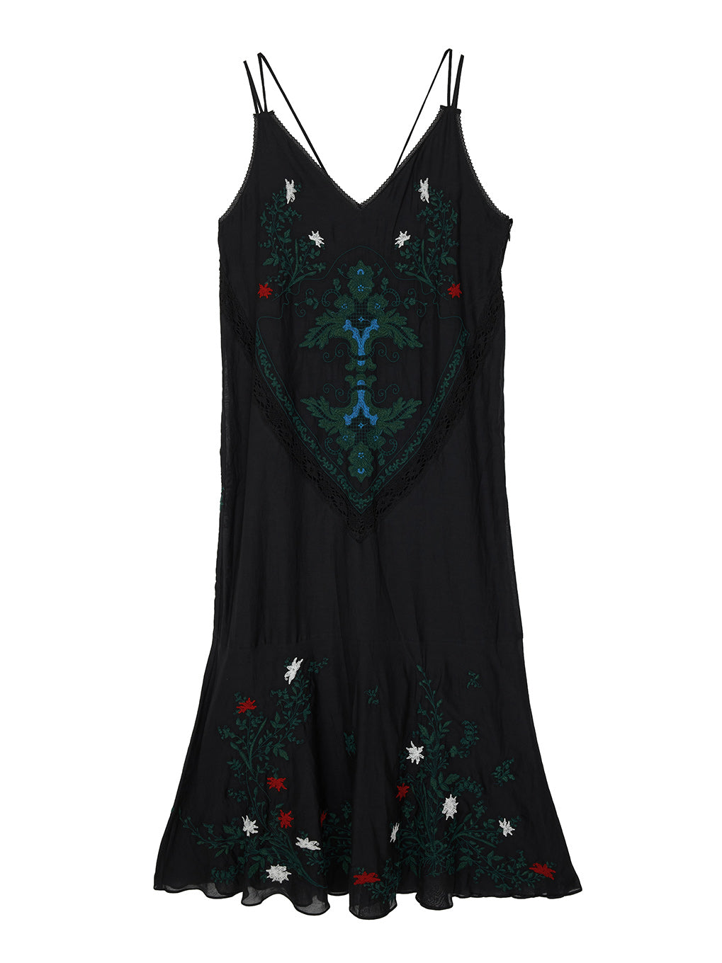 VINTAGE TABLECLOTH EMBROIDERY CAMI DRESS