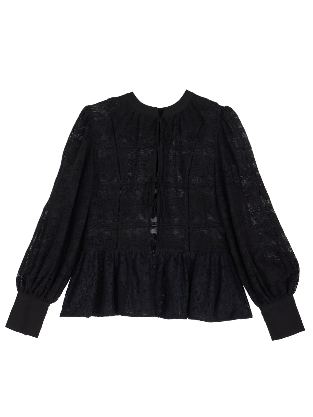 2WAY LACE PEPLUM BLOUSE