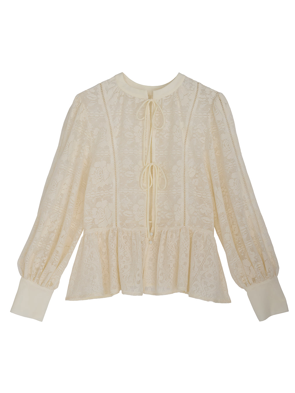 2WAY LACE PEPLUM BLOUSE