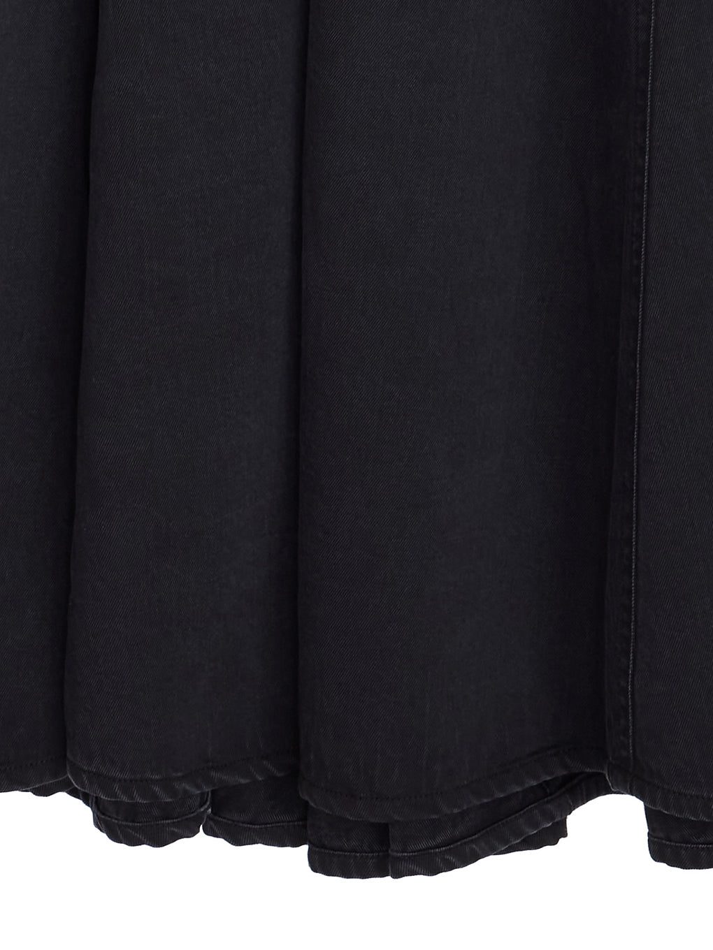LACE DOCKING TENCEL DENIM FLARE DRESS