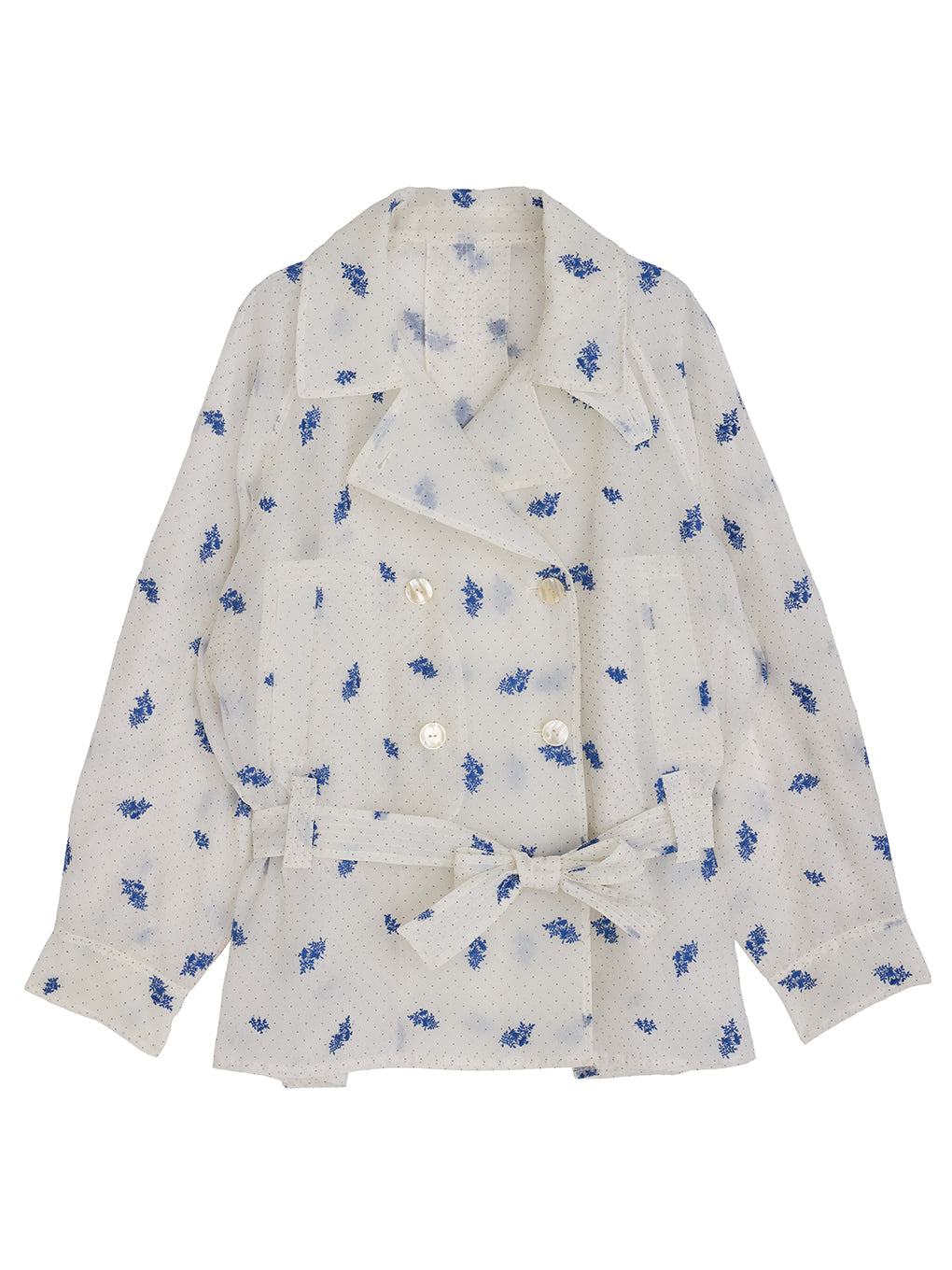 DOT FLOWER VEIL TRENCH