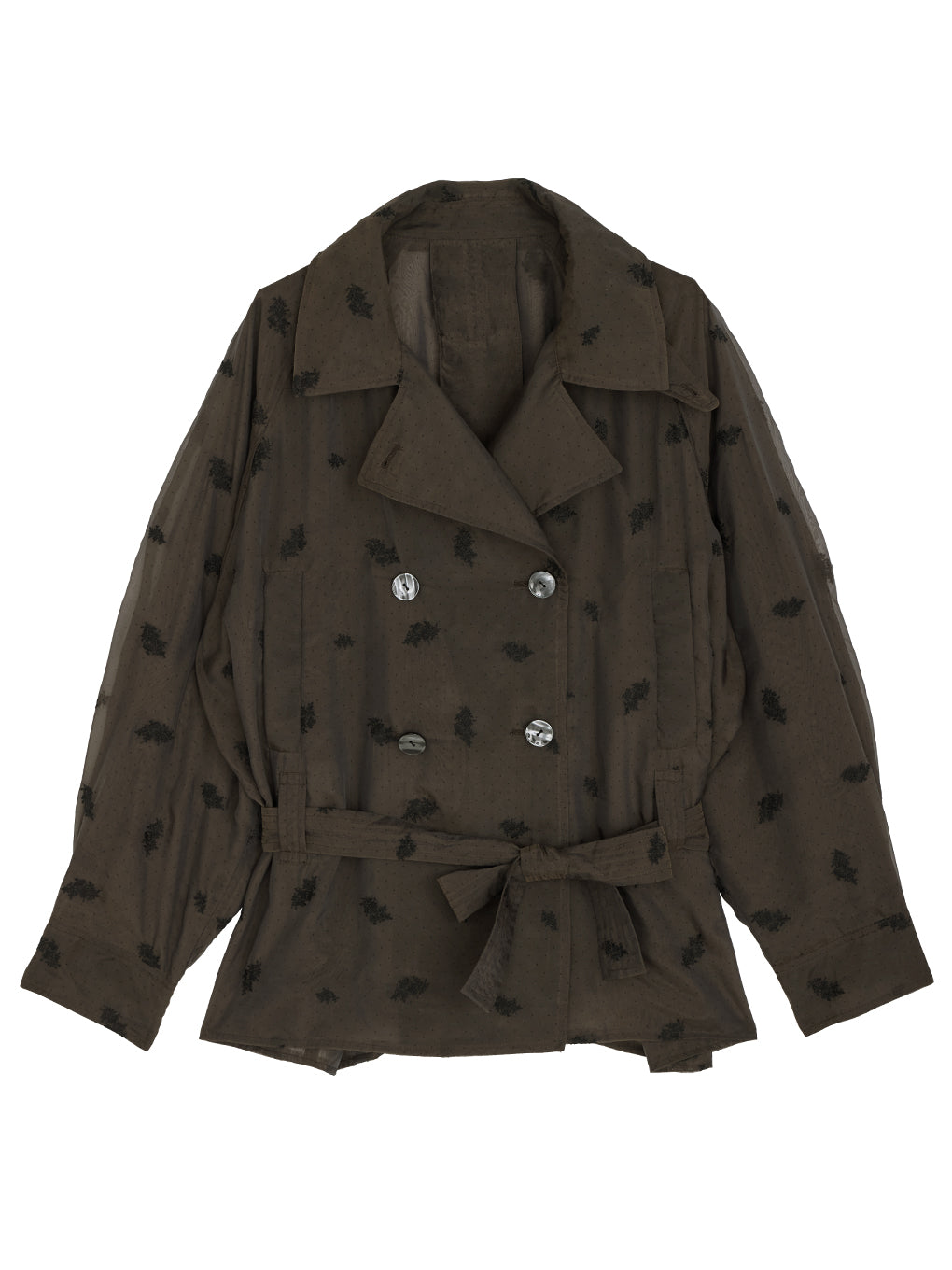DOT FLOWER VEIL TRENCH