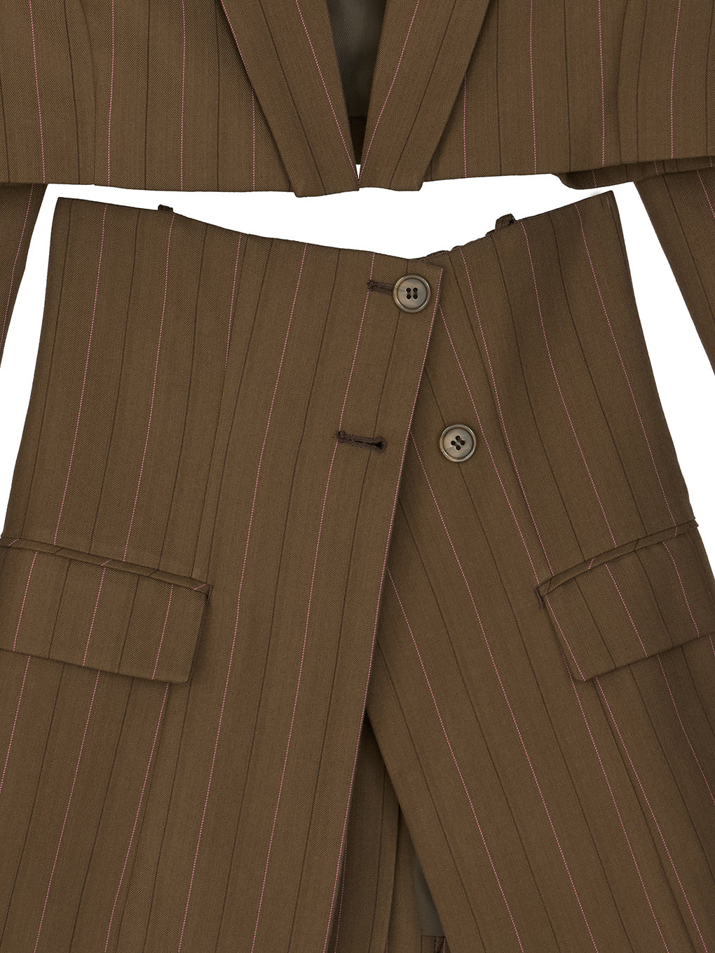 DEFORMATION PINSTRIPE JACKET