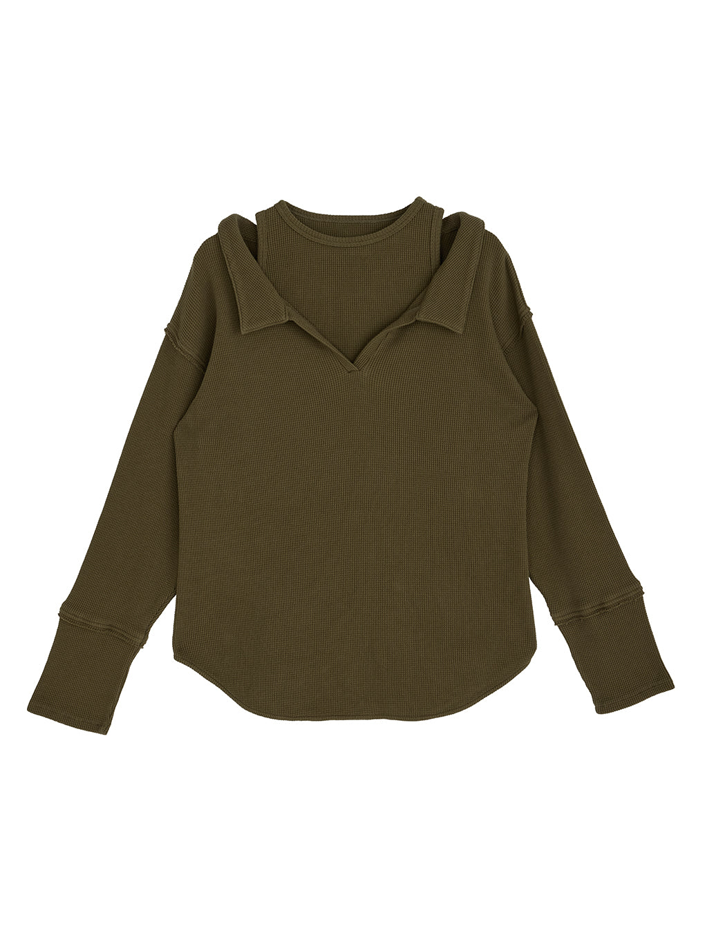 WAFFLE LAYERED DESIGN CUT TOP