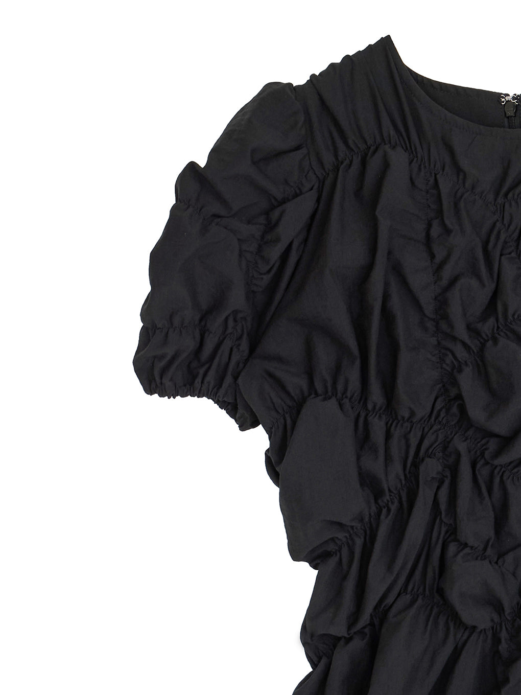 BUMPY GATHER FLARE DRESS