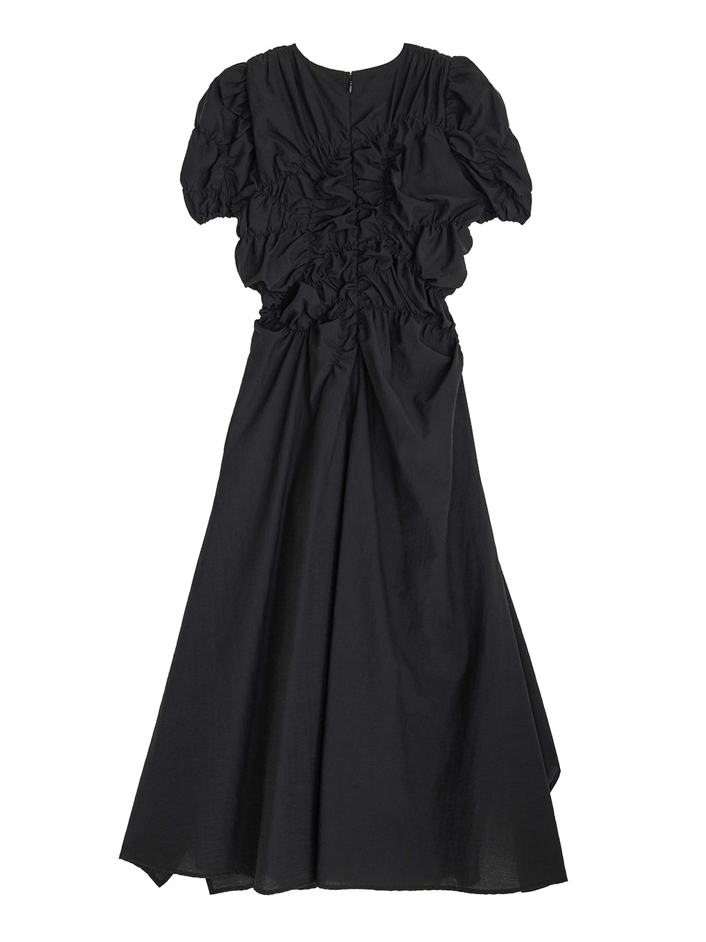 BUMPY GATHER FLARE DRESS