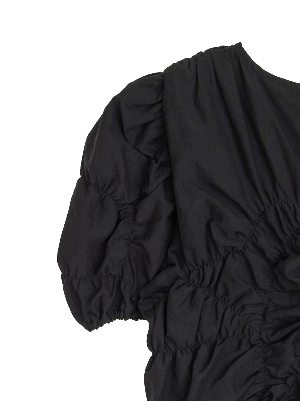 BUMPY GATHER FLARE DRESS