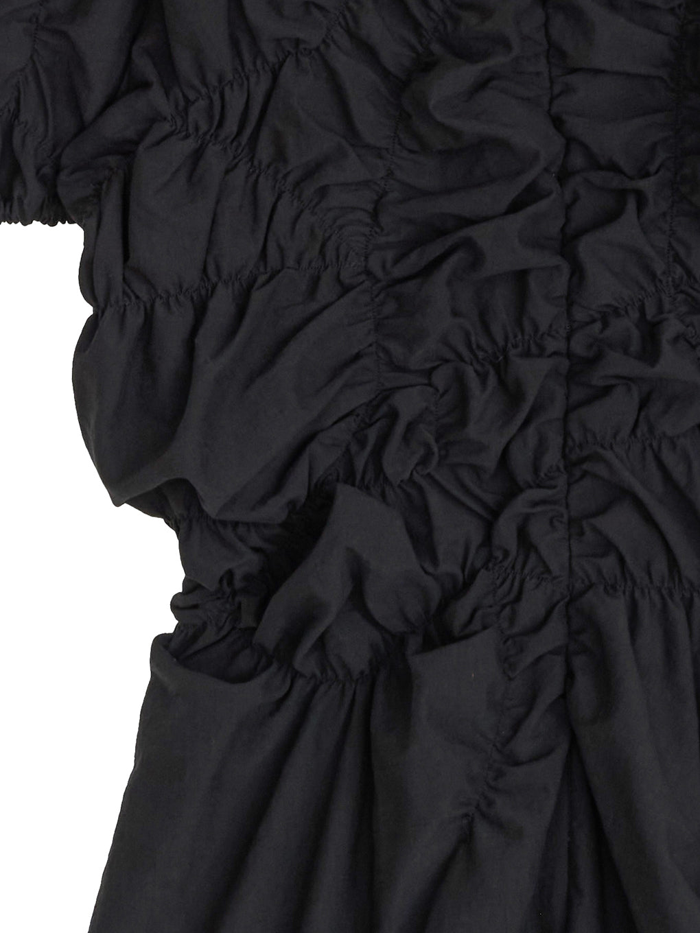 BUMPY GATHER FLARE DRESS