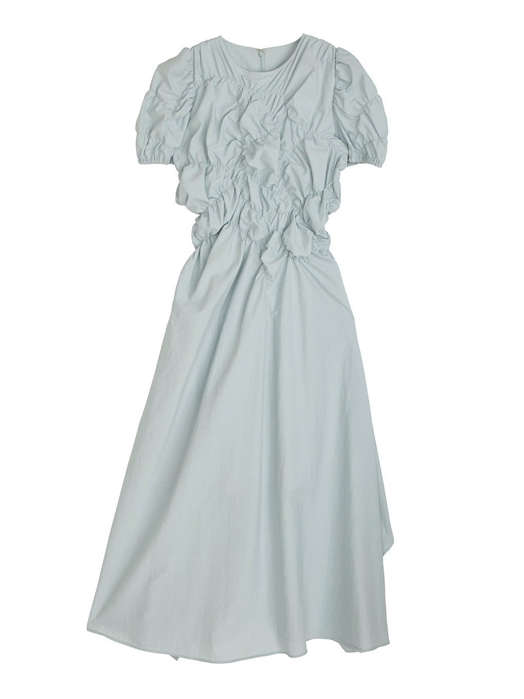 BUMPY GATHER FLARE DRESS