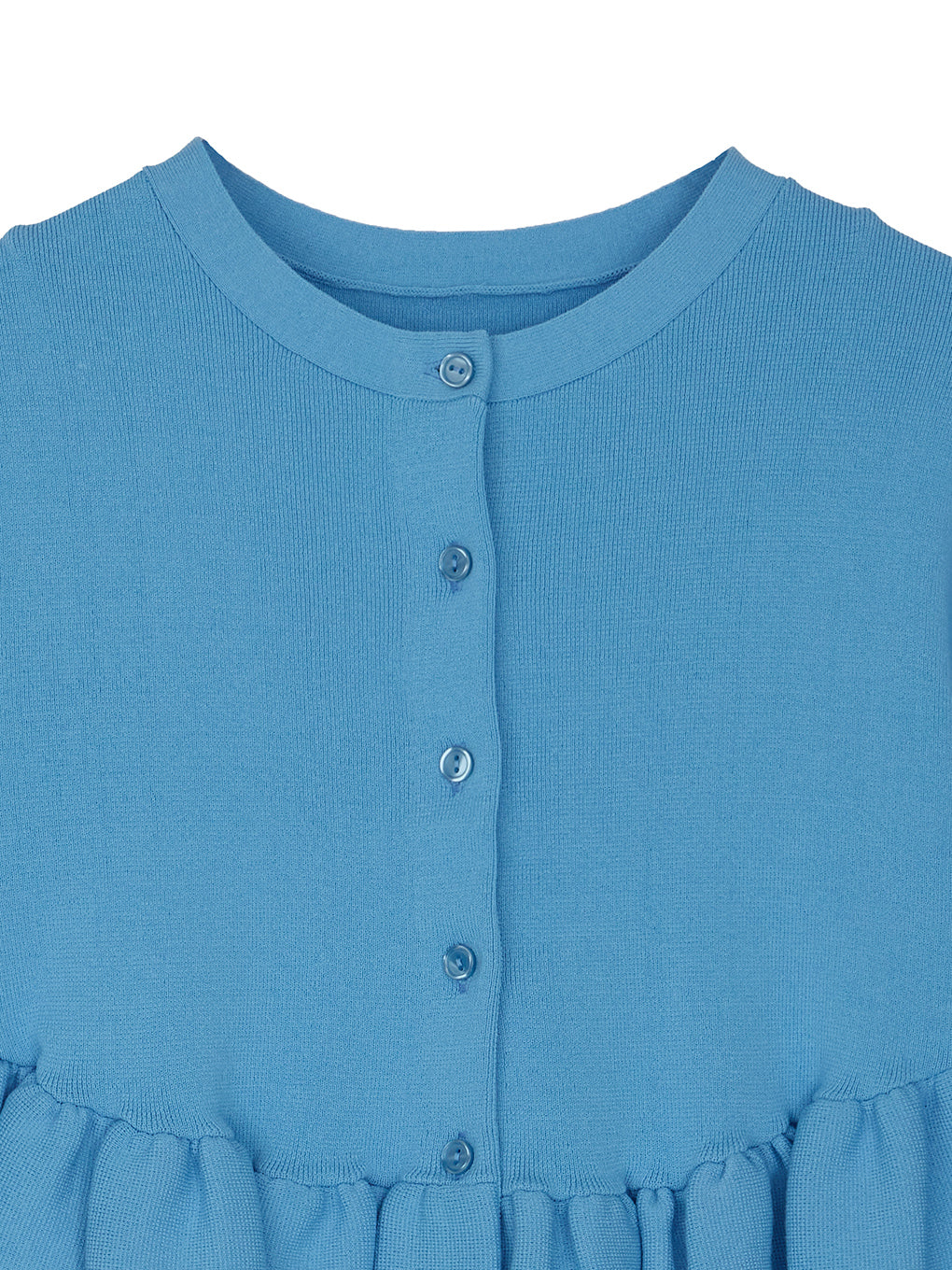 COMPACT BALLOON PEPLUM KNIT CARDIGAN