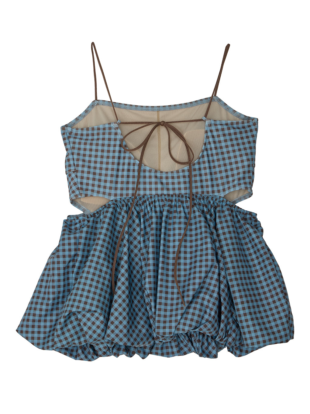 GINGHAM CHECK BALLOON SWIM WEAR