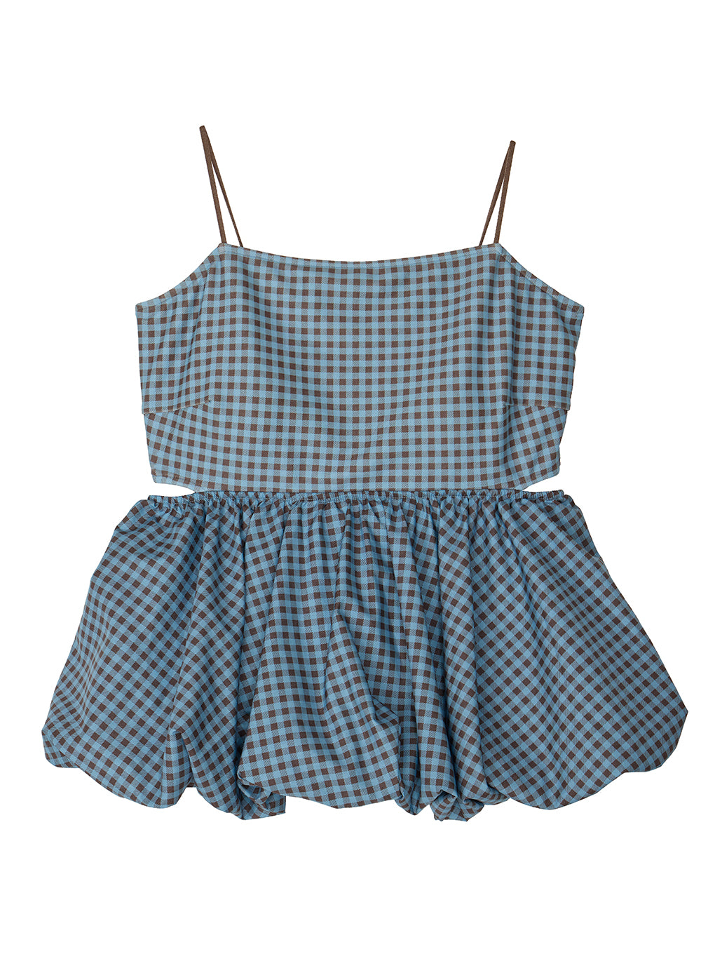 GINGHAM CHECK BALLOON SWIM WEAR