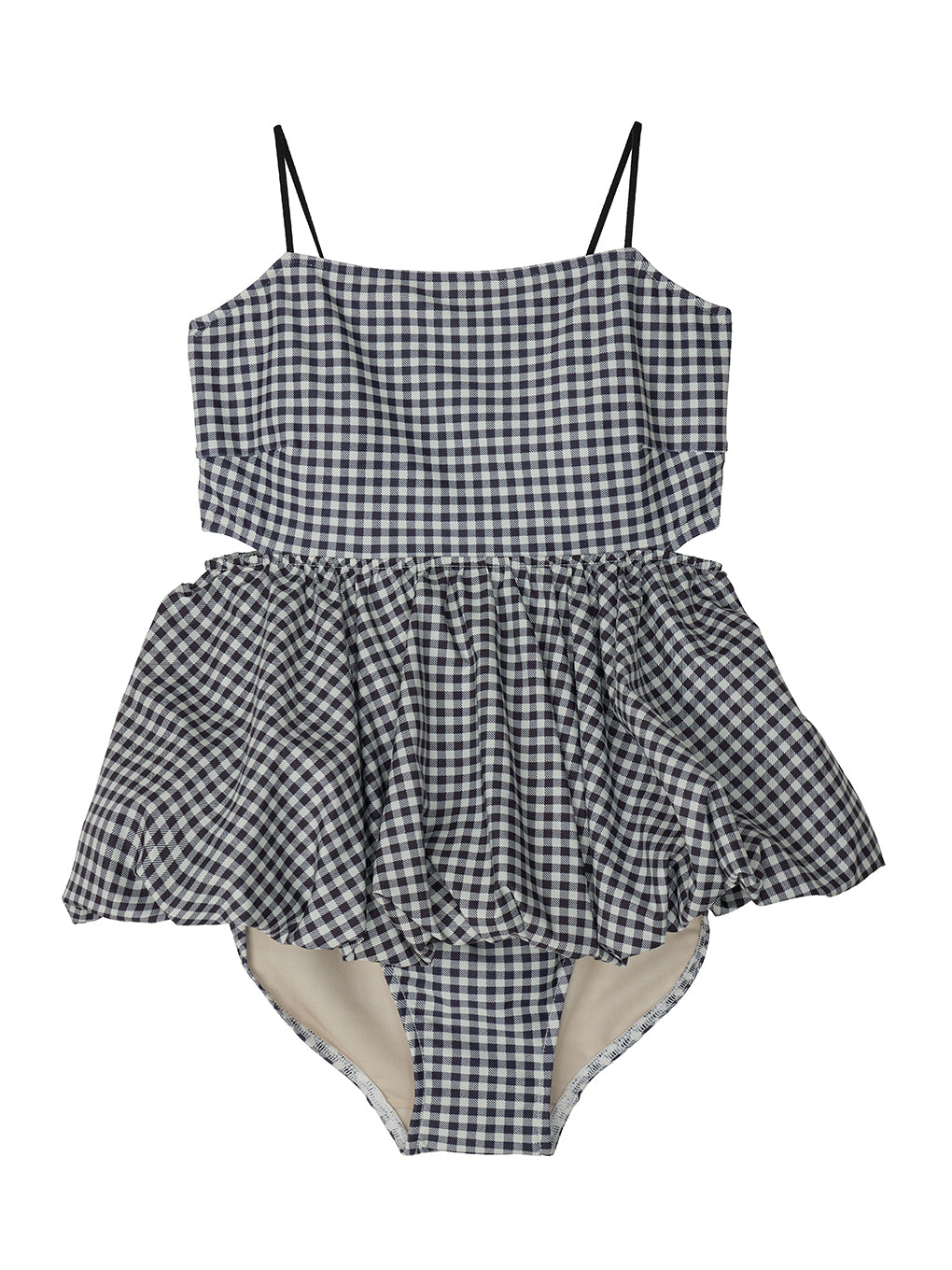 GINGHAM CHECK BALLOON SWIM WEAR