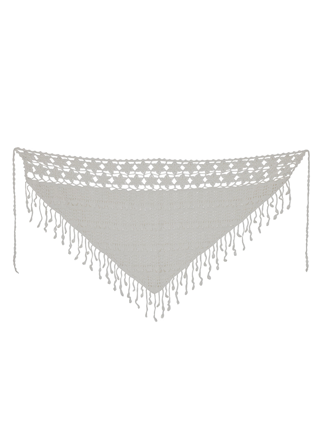 FLOWER MOTIF KNIT SCARF