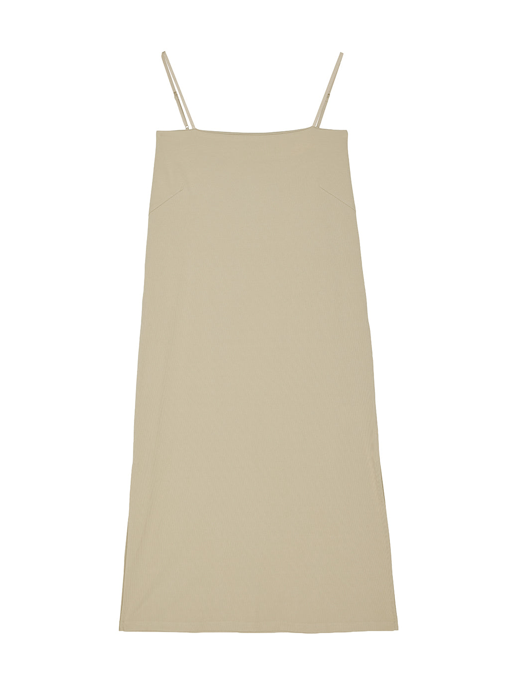 HEM FRILL WIDE RIB KNIT DRESS