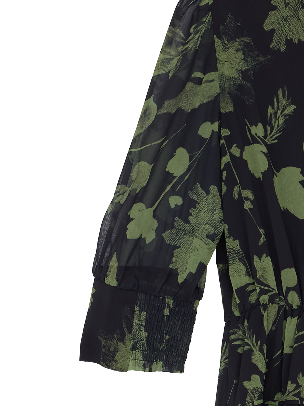 GRAINY FLOWER CHIFFON DRESS