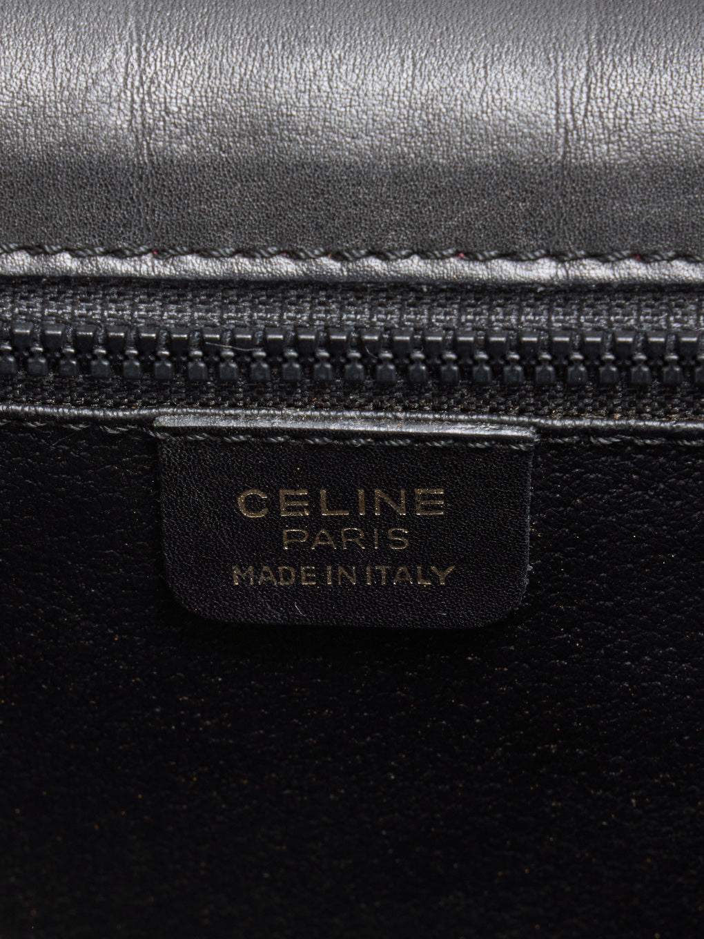 CELINE ガンチーニ金具バイカラーレザーショルダーバッグ