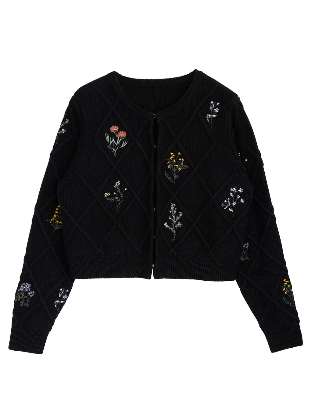 FLOWER EMBROIDERY CARDIGAN