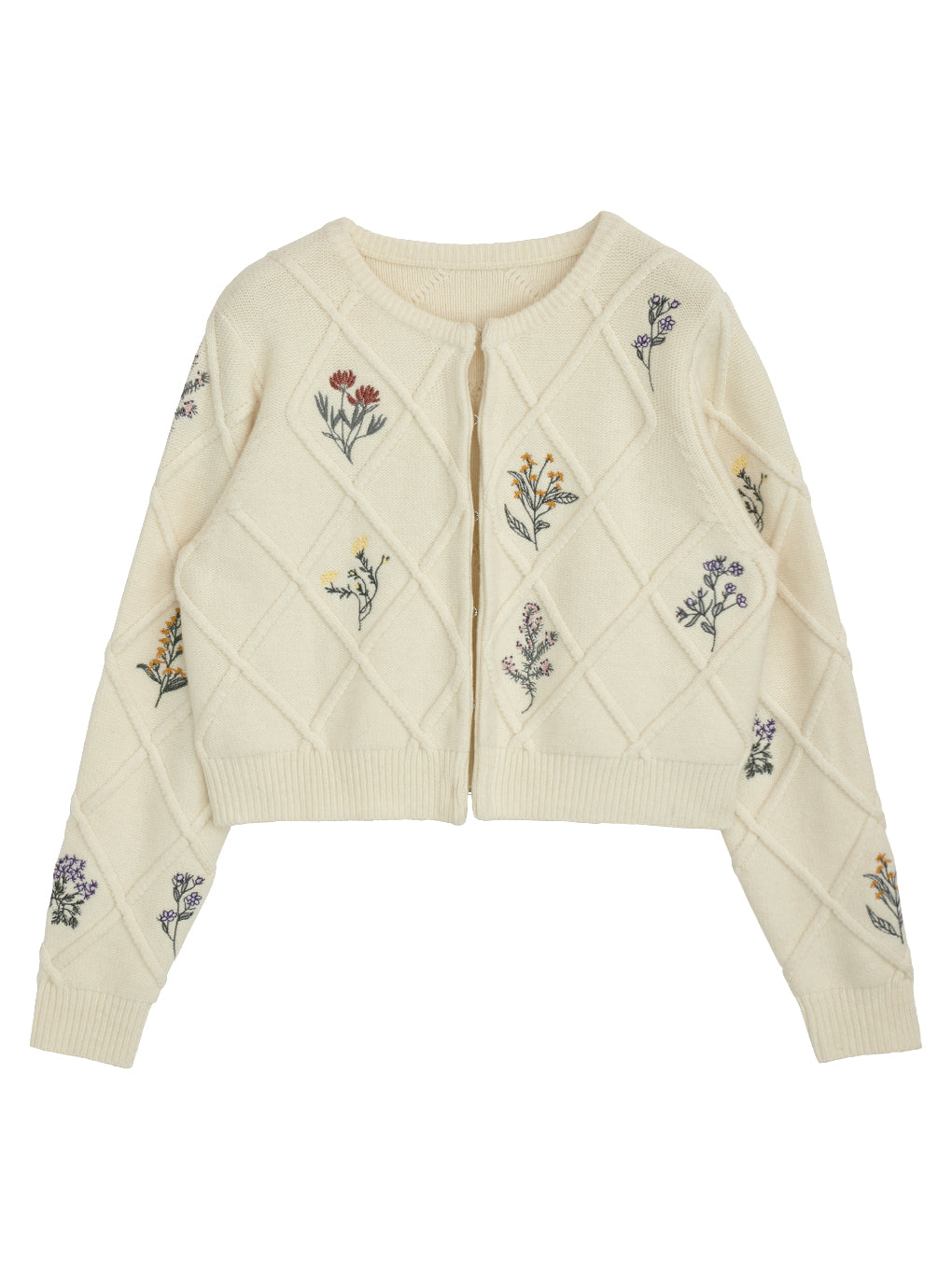 FLOWER EMBROIDERY CARDIGAN