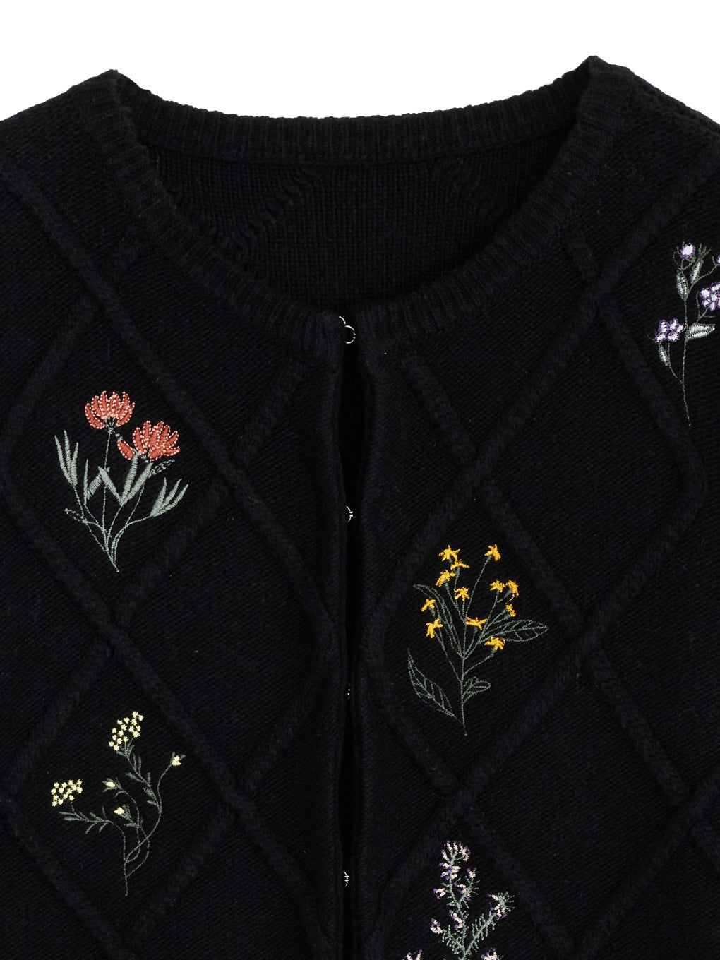 FLOWER EMBROIDERY CARDIGAN