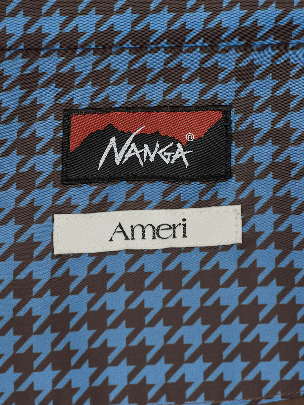 NANGA × Ameri POCKET HOUNDSTOOTH DOWN COAT