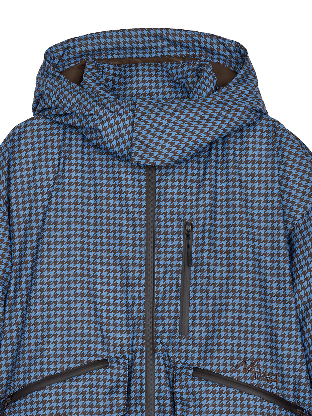 NANGA × Ameri POCKET HOUNDSTOOTH DOWN COAT