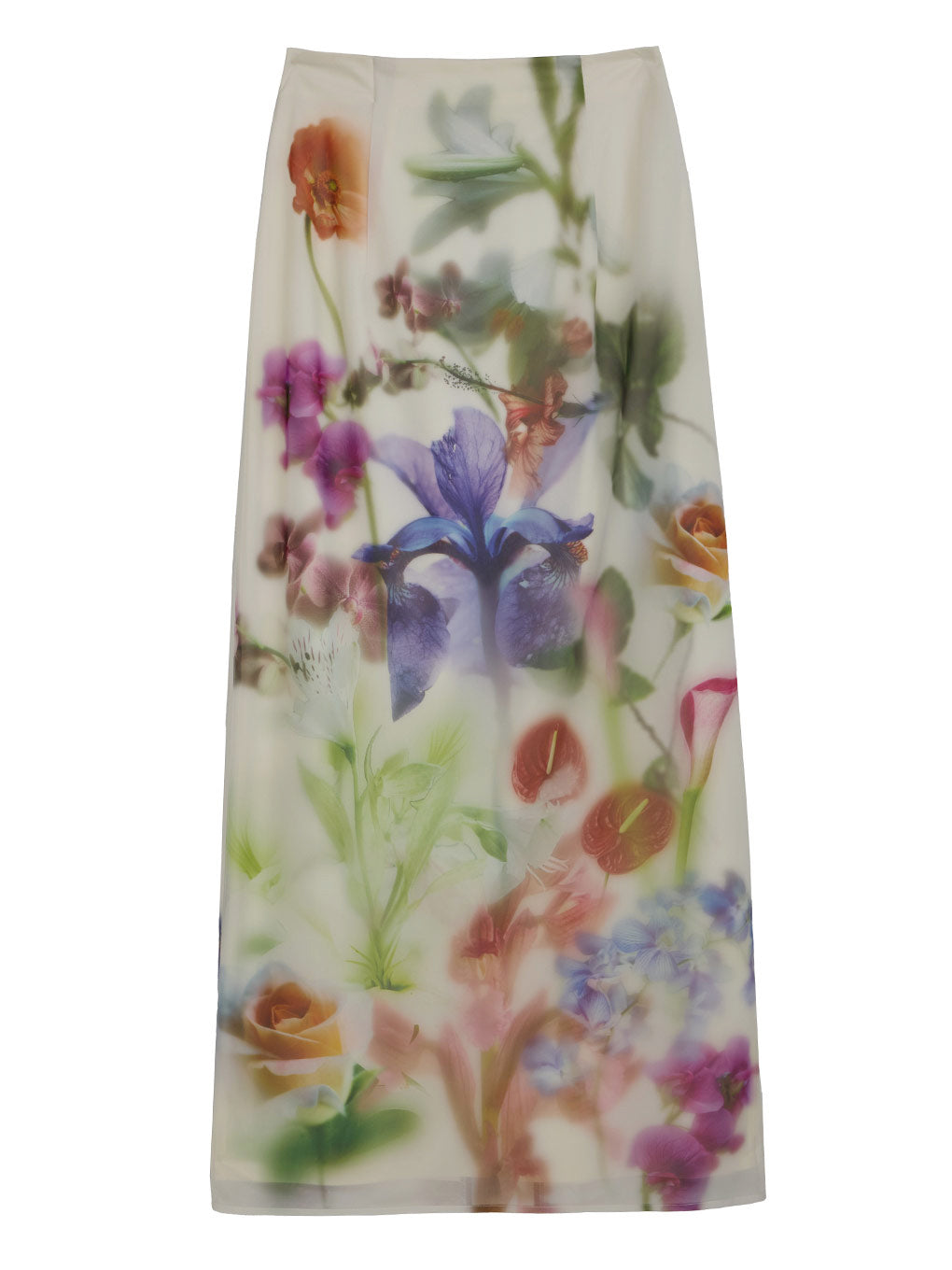 SMOKE FLOWER SHEER TIGHT SKIRT