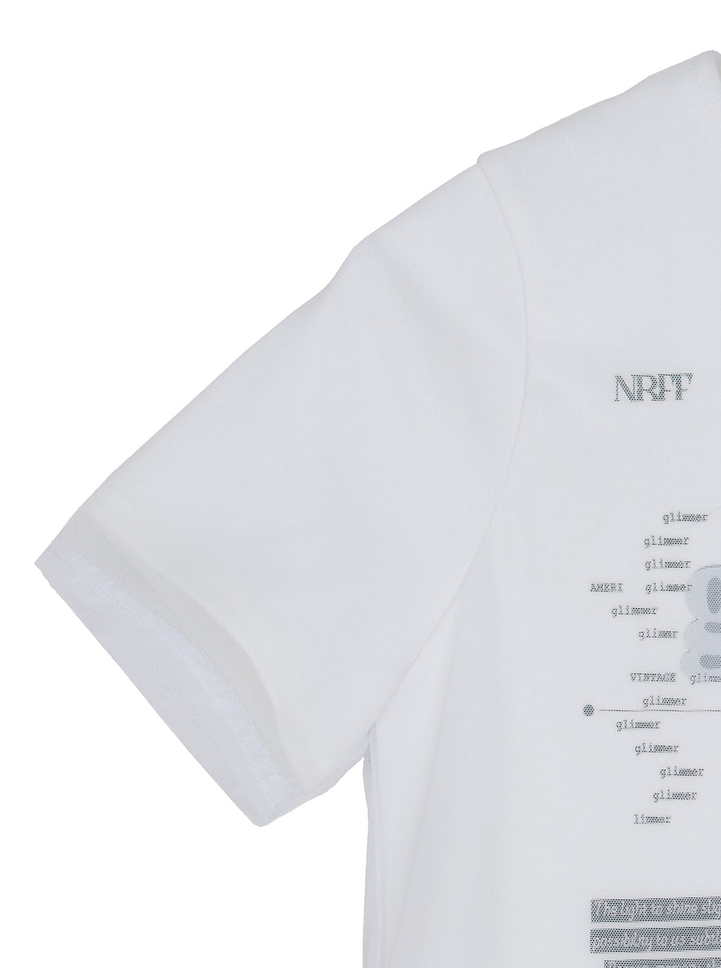 SHEER LAYERED GLIMMER GRAPHIC TEE