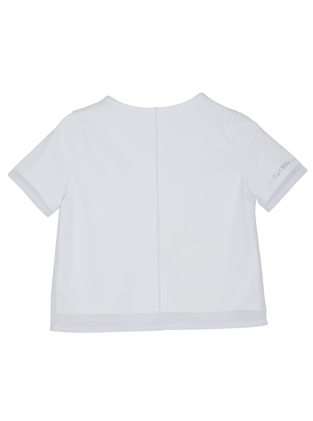 SHEER LAYERED GLIMMER GRAPHIC TEE