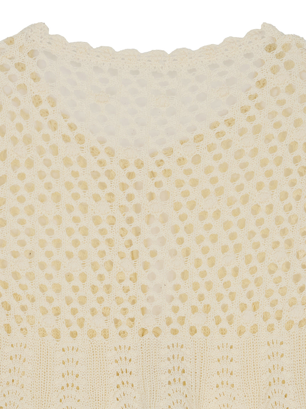 LADY CROCHET PEPLUM KNIT TOP