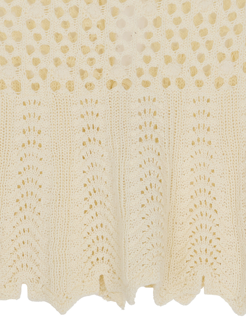 LADY CROCHET PEPLUM KNIT TOP