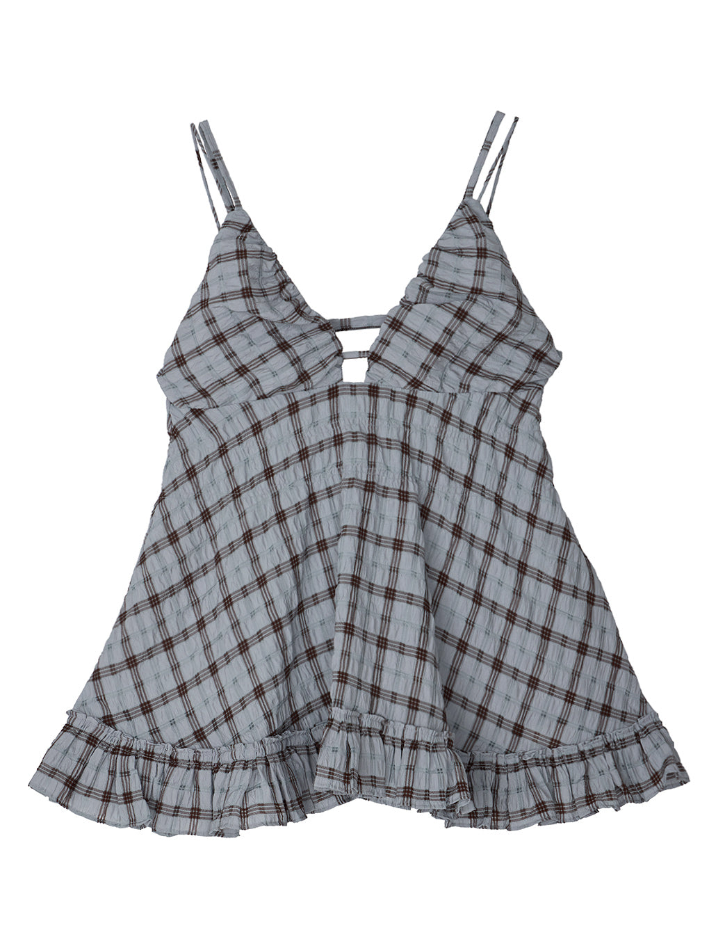 UNEVENNESS CHECK TUNIC TOP
