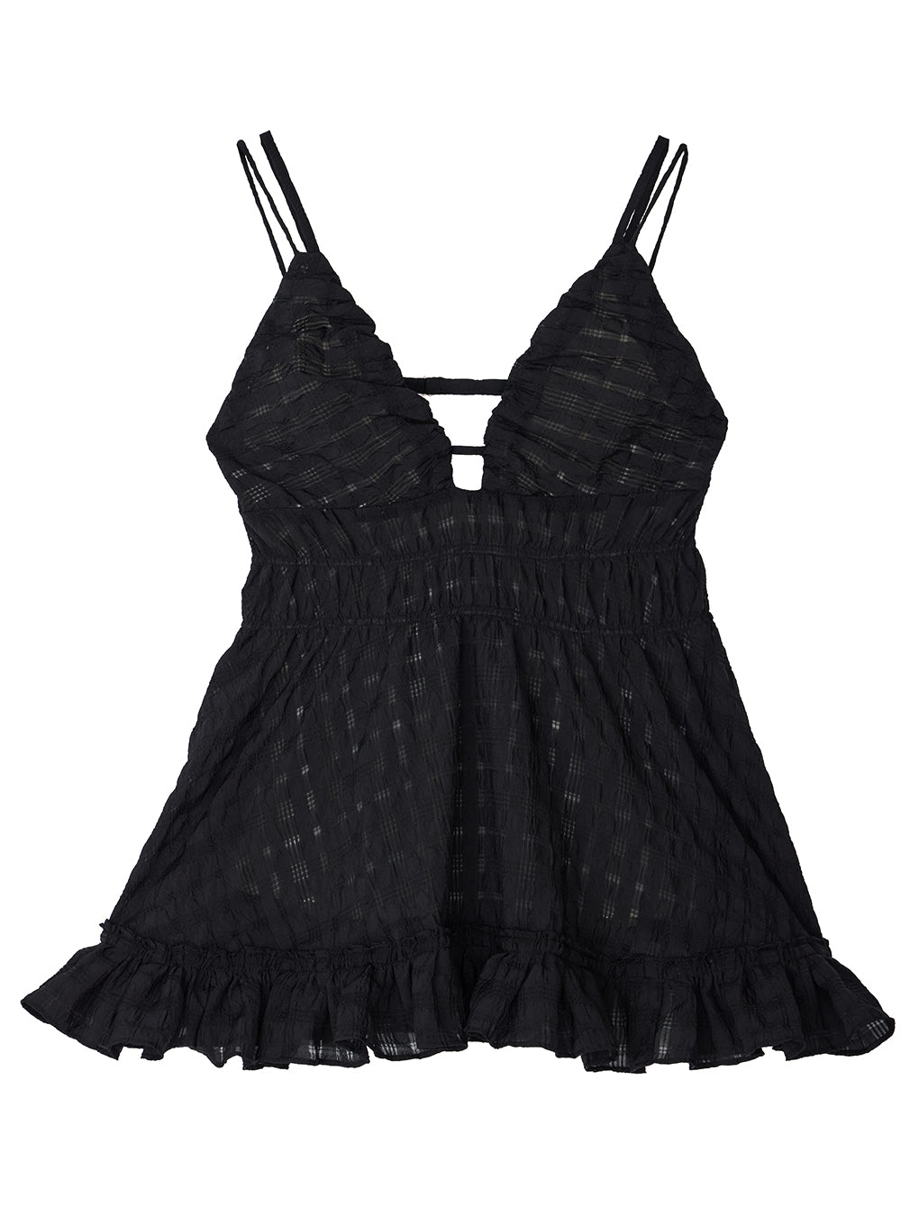 UNEVENNESS CHECK TUNIC TOP