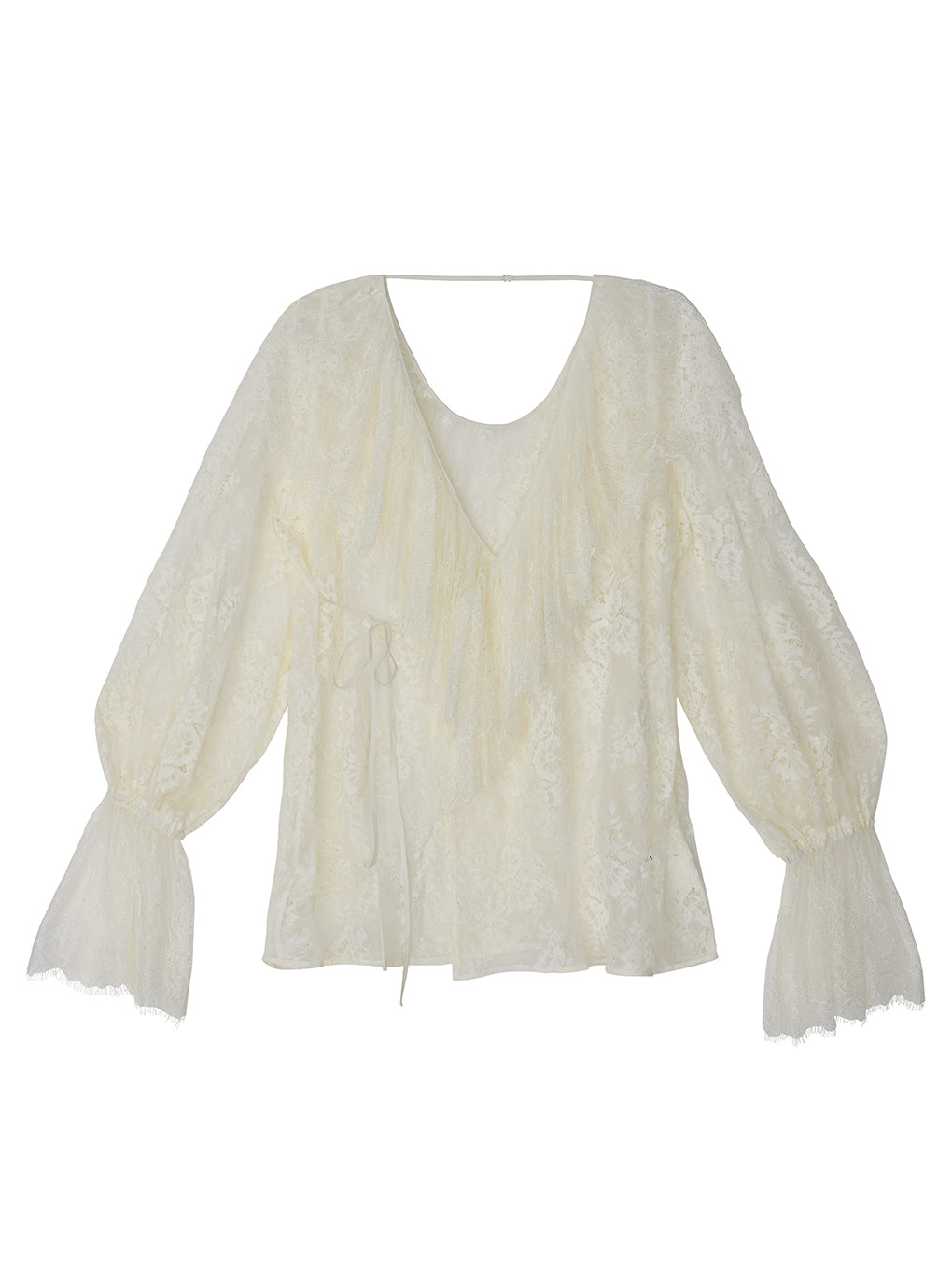2WAY LACE RAFFLE BLOUSE