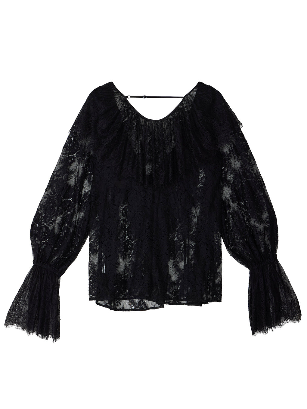 2WAY LACE RAFFLE BLOUSE