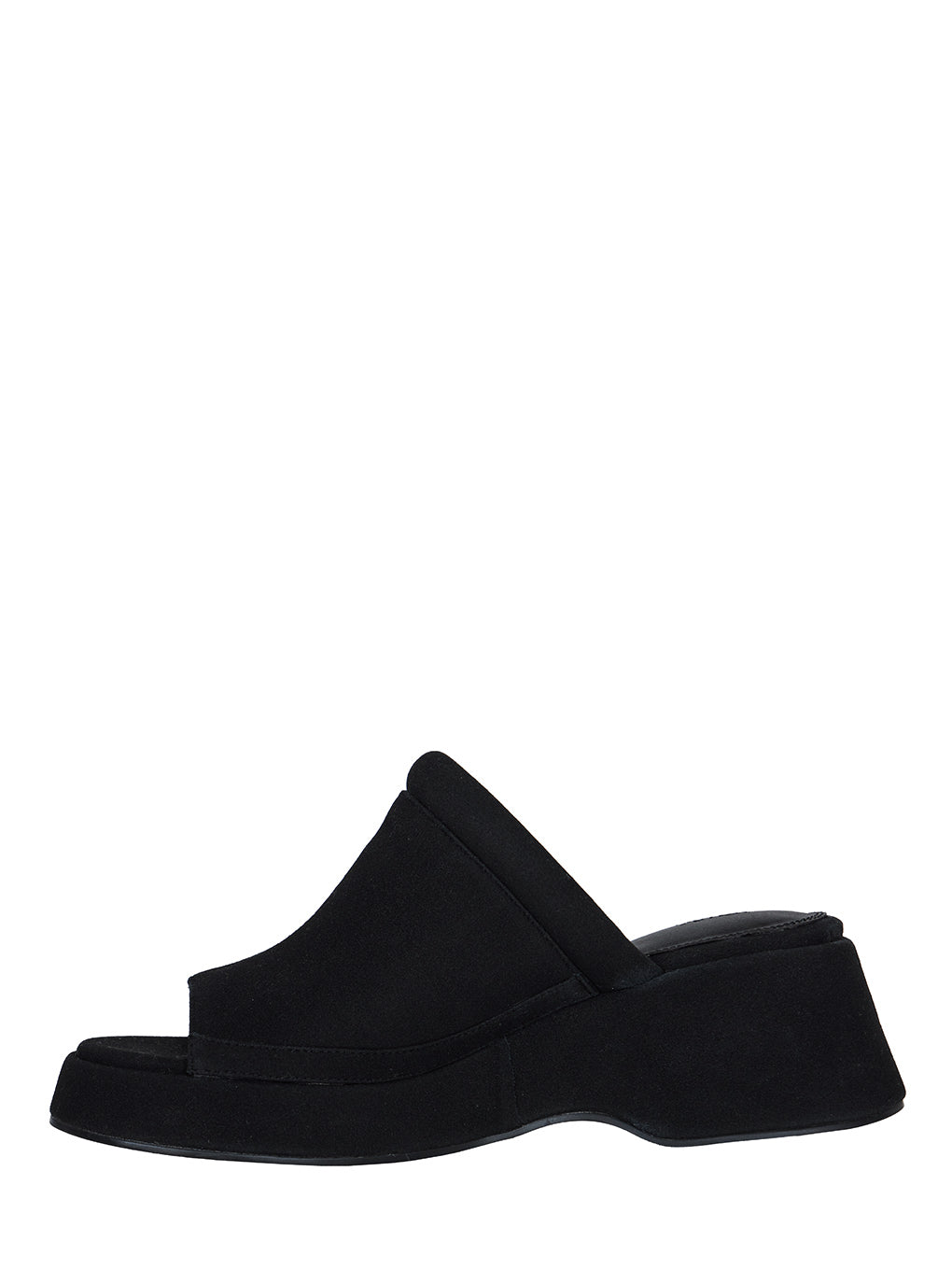 Ameri PLUMP LINE SUEDE WEDGE SANDAL 黒 PLUMP LINE SUEDE WEDGE SANDAL