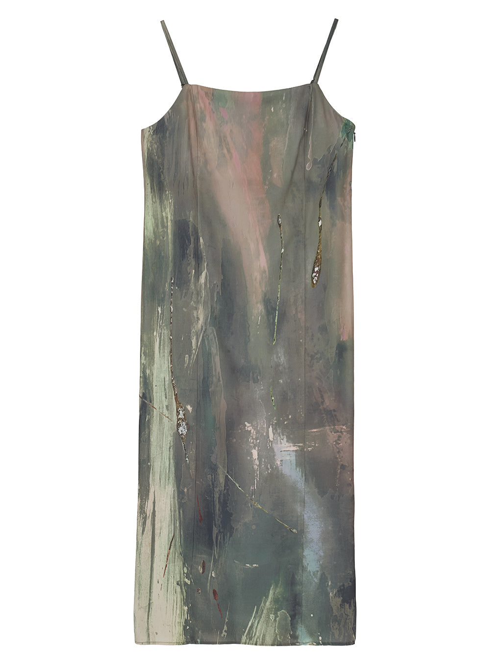 PAINTED TEXTURE ART LAYERED DRESS