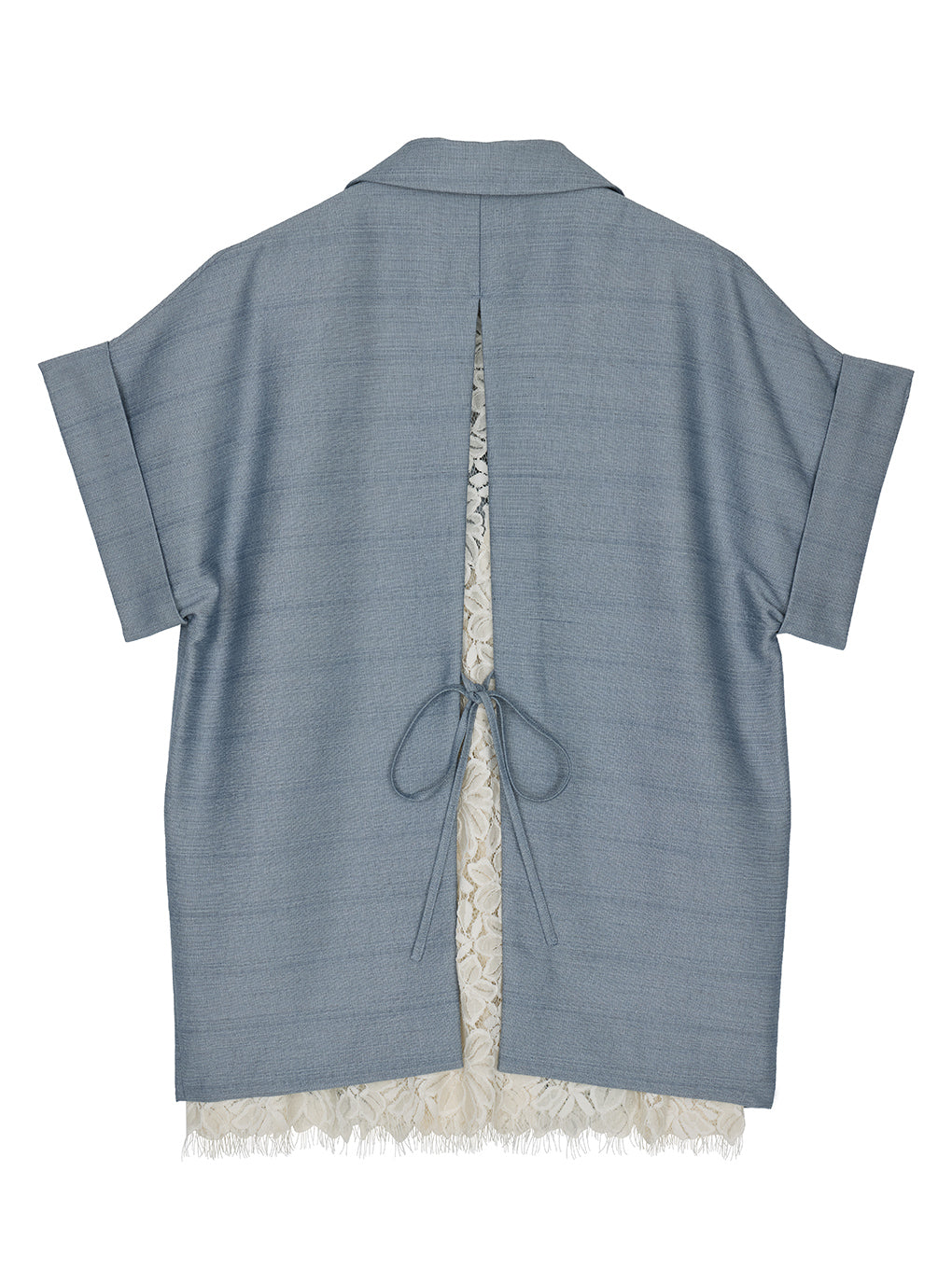 MELANGE LACE VEST LAYERED JACKET