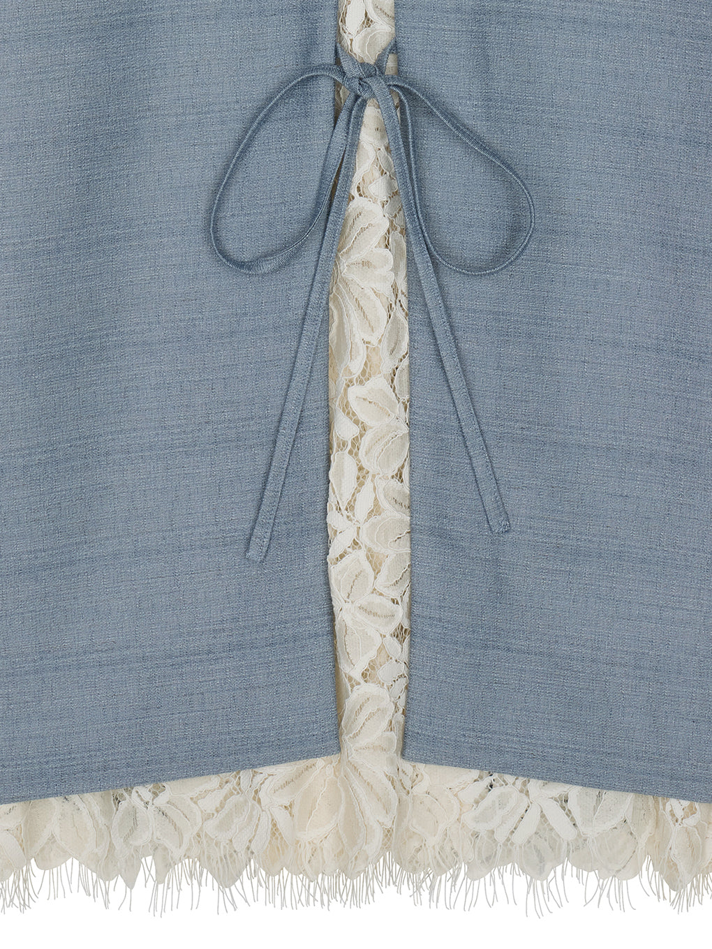 MELANGE LACE VEST LAYERED JACKET