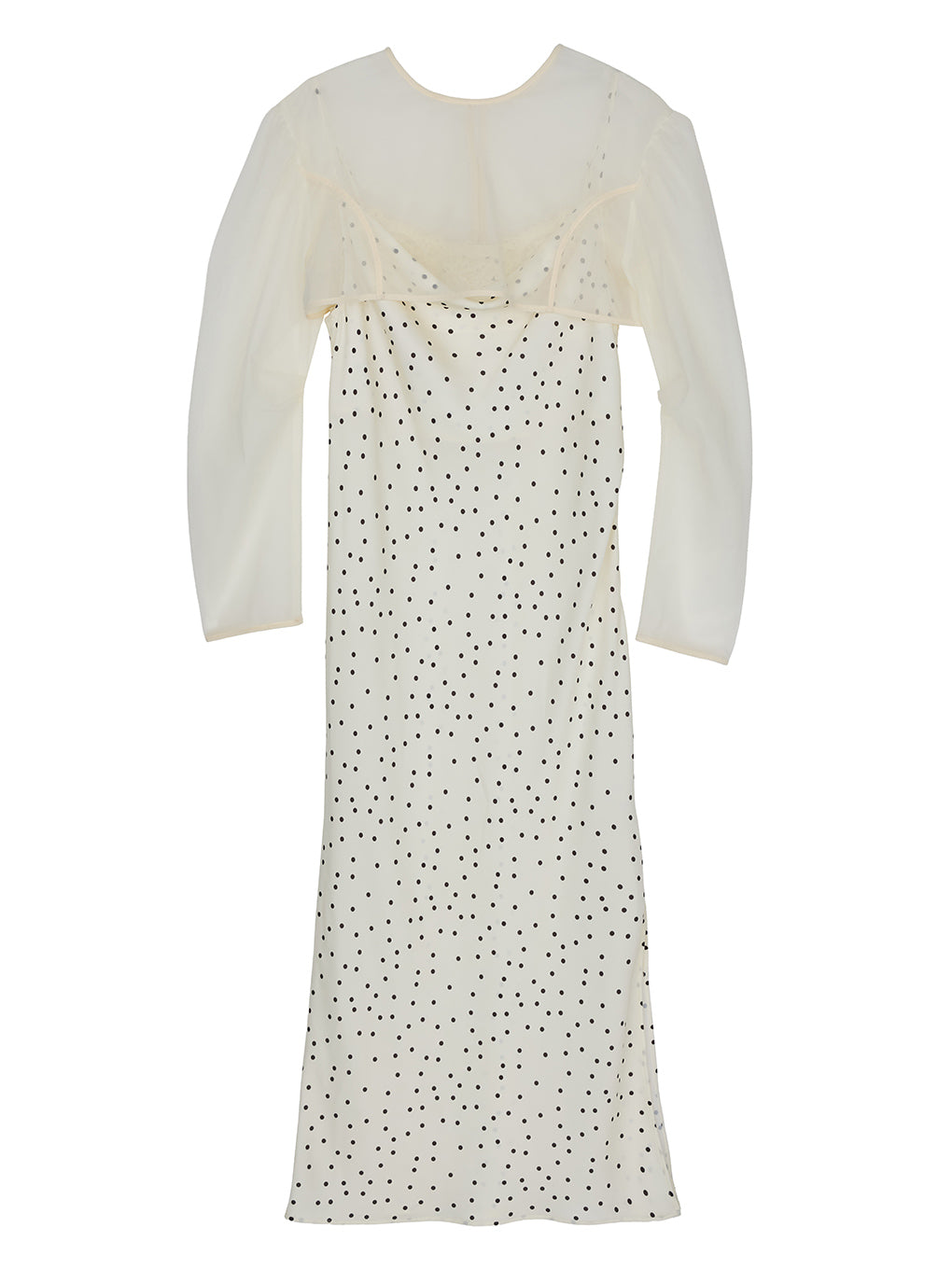 RANDOM DOT SHEER LAYERED DRESS