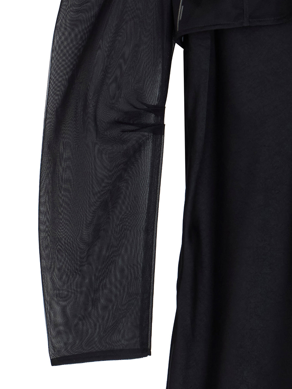 SHEER LAYERED SATIN DRESS