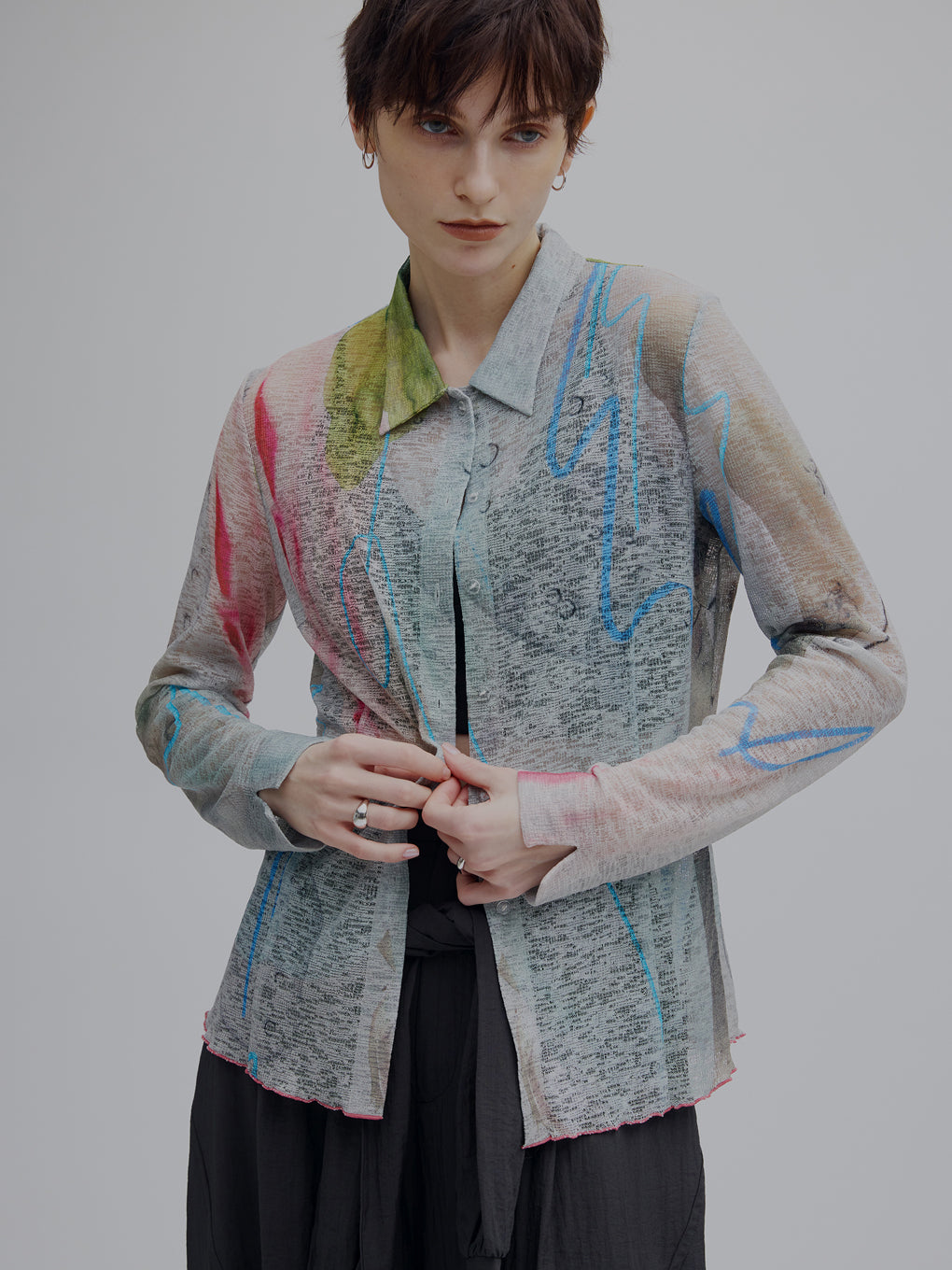 AMERI シャツ GEL ART CUT SHIRT