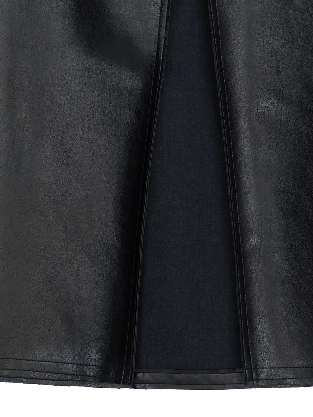 LUSTER FAKE LEATHER SKIRT