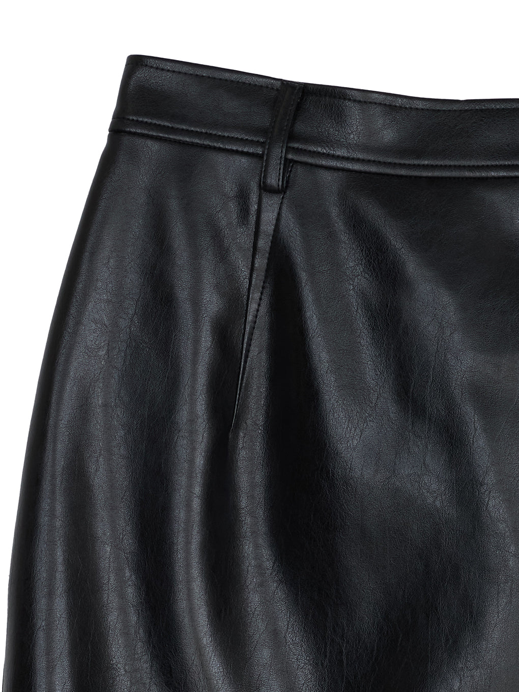 LUSTER FAKE LEATHER SKIRT